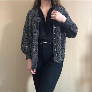 DKNY sparkly Marino wool blend cardigan